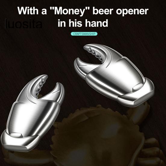 Edelstahl Flaschenöffner, Multifunktionaler Weinflaschenöffner für Party Camping Bar, Tragbarer Krallenförmiger Bierflaschenöffner