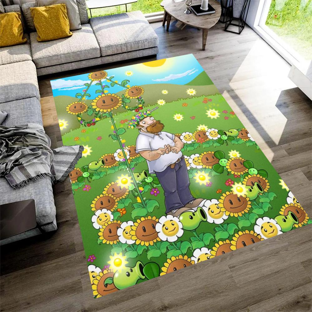 Plants Vs Zombies Carpet Perfect For Game Room Kitchen Balcony Bedrooms Antislip Carpet Anime Office Decor