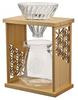 HARIO Drip Stand Practical Capacity V60 40 Sheets of Dedicated For People Set, Asanoha, Natural, Black, 600mL, Dripper, Server, Paper, 1-4 (Natural)