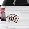 Poker Spades A Pattern Motorcycle Decals Motocross Fuel Tank Cafe Racer Body Car Windows Funny Decoration Playing Card Stickers