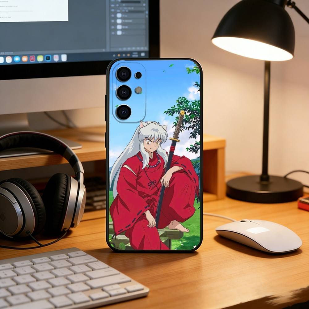 Anime L-Inuyasha Phone Case For Samsung S25,S24,S21,S22,S23,S30,Ultra,S20,Plus,Fe,Soft Silicone Black Cover