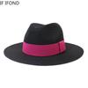 2022 New Summer Straw Sun Hat For Women Fashion Wide Side Panama Cap Outdoor Beach Holiday Jazz Fedora Hat 60CM