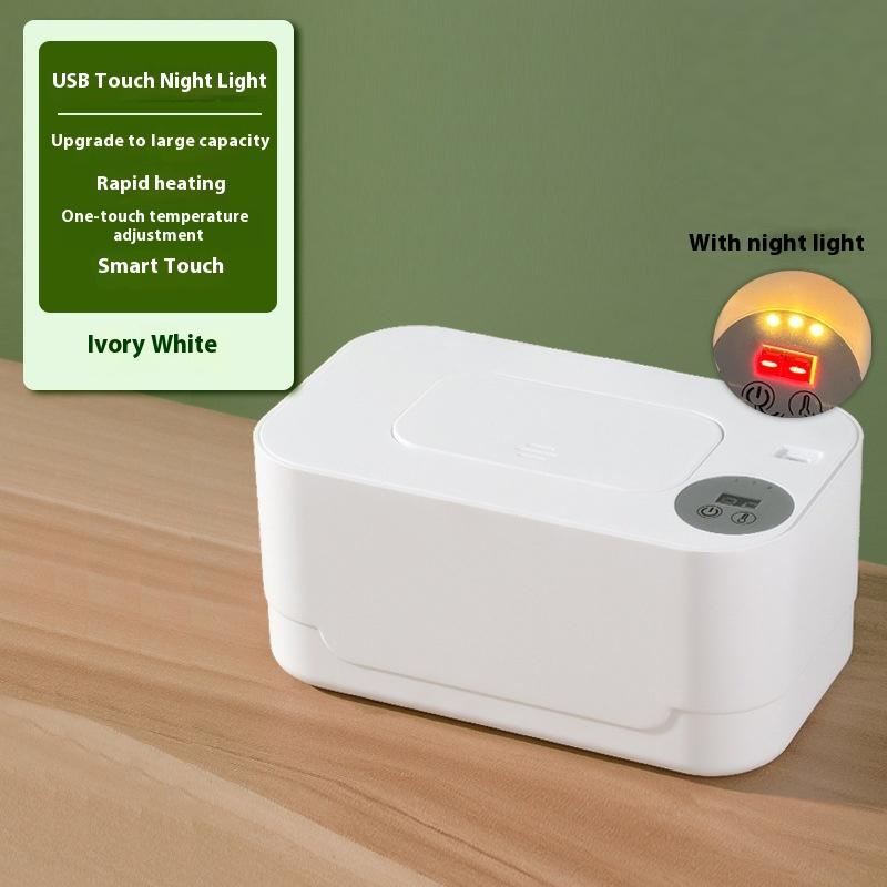 Portable Baby Wet Wipe Heater Baby Wipe Heater With Led Display Wipe Heater Wipe Heating Box Usb Charging Temperature Regulation