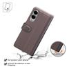 For Samsung Galaxy S25 Edge Case Genuine Split Leather Phone Cover with Wallet Stand