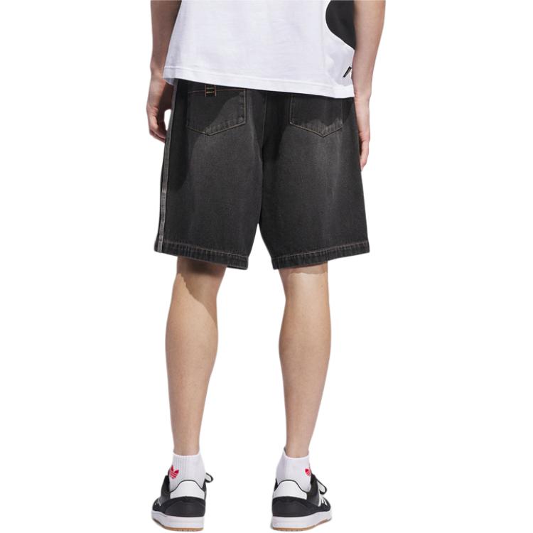 adidas Originals Fashion Soft Comfortable Versatile Denim Shorts Men Shorts Black JX5468