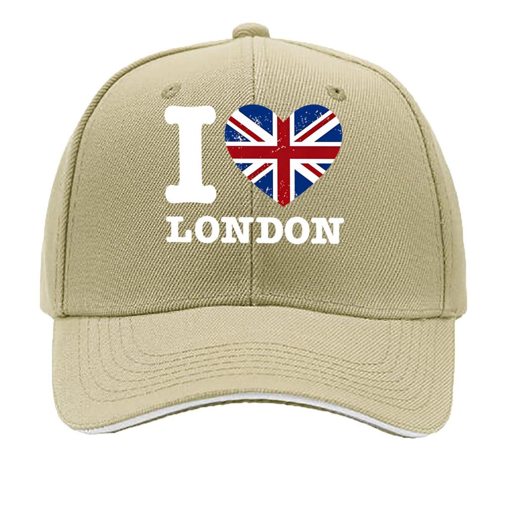 Featuring I Love London Suitable for Women And Unisex Designed for Casual Outdoor Use Lightweight Sandwich Baseball Cap