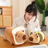 25/35cm Turn Into Capybara Super Soft Dolls Transform Cartoon Bee Bread Flower Animals Plush Toys For Girls Boys Christmas Gifts