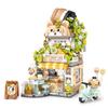 City Tea House Building Blocks Set, Openable Panda Construction Tea Shop Building Toys for Boys Girls Age 8+, 860pcs Mini Bricks