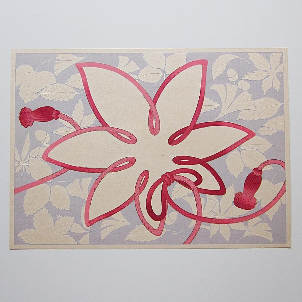 

[Б/У] Ксилография, узор узлов, осенние листья