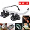 Magnifying Glass 8X/15X/23X Jeweler Watchmaker With LED Light Telescopic Headband Magnifier Glasses Reading Loupes Eyewear