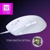ROCCAT Gaming Mouse PURE SEL Ultra Lightweight 49g Wired White/White Optical/8K/Side Button/Mechanical Switch/Pretension/RGB/PTFE [Japanese Authorized