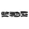 1 Set 3D Interior Decal Sticker Matte Black Carbon Fiber Decal Trim Sticker For BMW 3 Series F30 F31 Only For Right-hand Drive