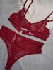 Sexy jacquard lace underwear French ultra-thin perspective large chest small underwear anti-sagging large size bra cover