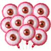 10Pcs Halloween Red Eyes Aluminum Film Balloon Horror Party Decoration Scary and Horror Atmosphere Decoration Supplies