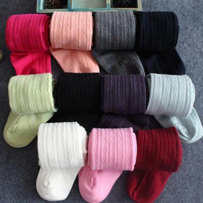 Dětské Kojenecké Holčičí Jednobarevné Teplé Bavlněné Punčocháče Punčochy Kalhoty