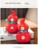 Auspicious Ruyi Gourd Plush Keychain - Cute DIY Schoolbag Ornament