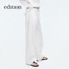 Edition Women's Cotton Linen Tapered Trousers with Silk Scarf Belt