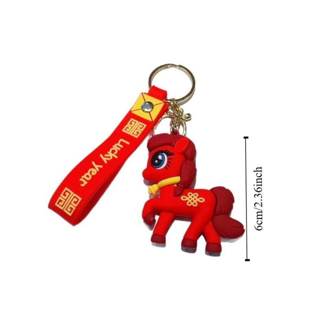 Hängeornament Pferdeanhänger Schlüsselanhänger PVC Rucksack Schlüsselanhänger Niedlicher Pony Schlüsselanhänger Geschenk