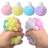 New 6Cm Colored Flour Grape Ball Tennis Ball Decompression Squeeze Fingertip Toy Tpr Wet Soft Pressure Ball Adult Kids Gift