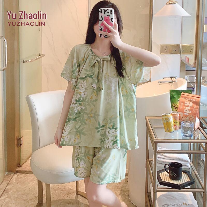 YUZHAOLIN Women s Summer Short Sleeve Shorts Pajama Set One Size
