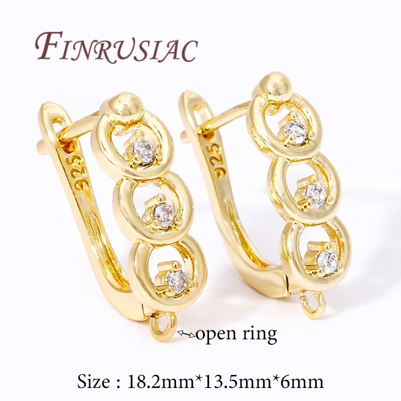 

Women s Jewelry 18K Gold Plated Earring Hook Clasp Accessories For Earrings,Earwires Fastener Earring Fixtures Findings For DIY 1 pair