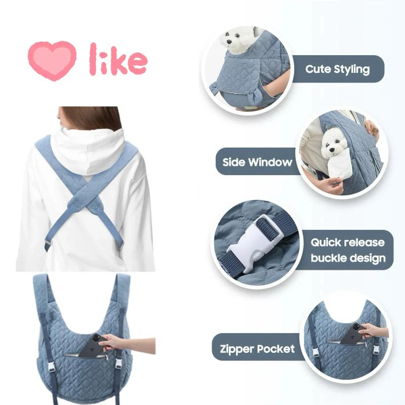 1PC Dog Carrier Cat Backpack Extra Large Capacity Pet Chest Bag Dog and Cat Outdoor Bag Waterproof and Wind Resistant Portable