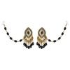 Retro Elegant Indian Style Colorful Earrings & Ear Chains Set for Women