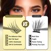 100/120/200Pcs Self Adhesive Eyelashes Clusters Kit Pre-Glued Individual Eyelashes with Tweezers Natural Volume False Eyelashes