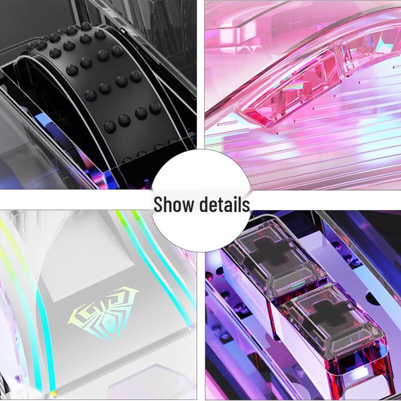 AULA Sc516 Tri-Mode Transparent RGB Gaming Mouse
