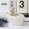Portacandela Gatto a Forma di Barca Tazza per Aromaterapia Gattini Zampe Calde Portacandela Tealight per Decorazione Casa Camera da Letto Soggiorno