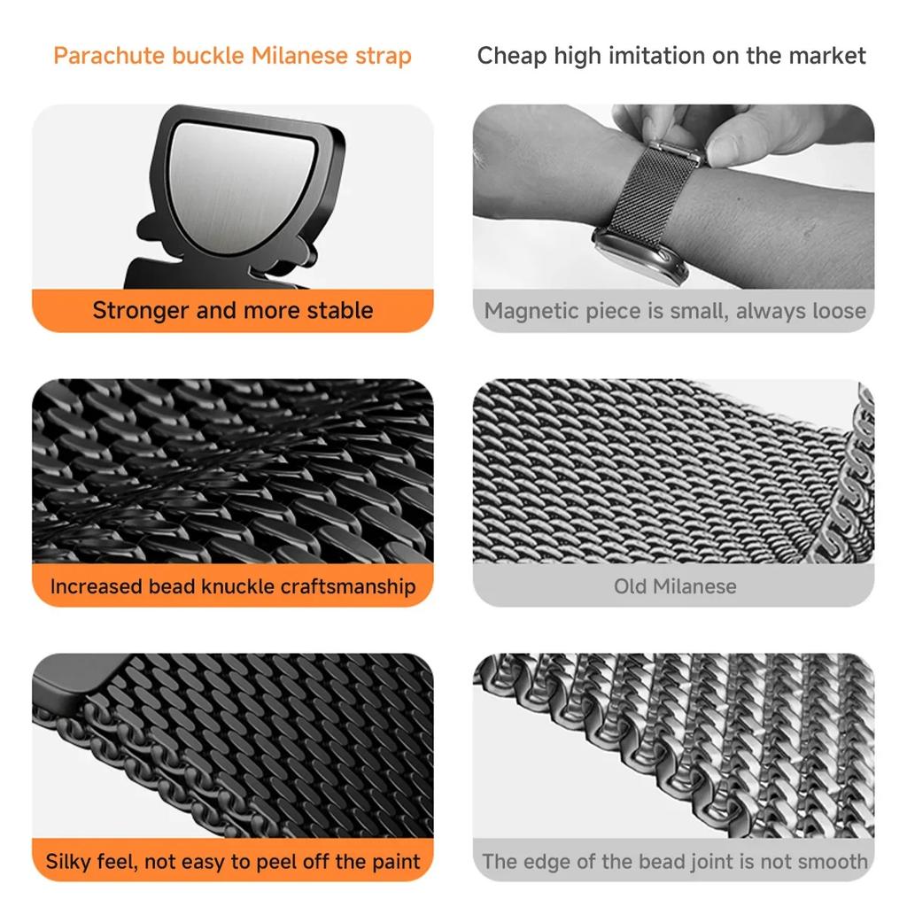 No Gaps Magnetic Milanese Strap for Samsung Galaxy Watch 8/8Classic Stainless Steel Bracelet for Galaxy Watch Ultra 47mm Band