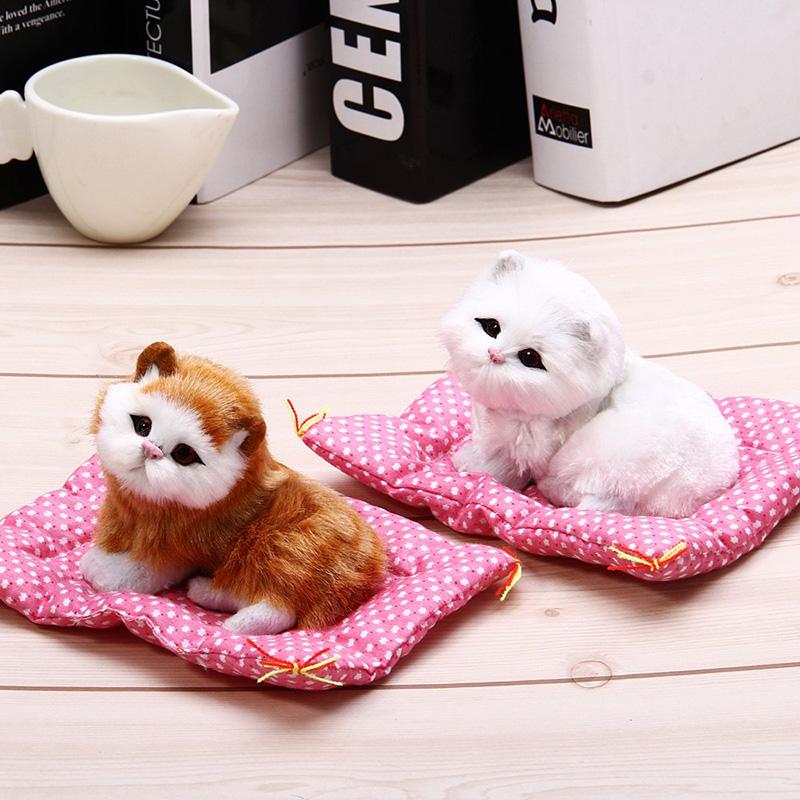 Simulation Cute Animal Sleeping Cats with Sound Christmas Party Decor For Home Decoration Adornmant Accessories