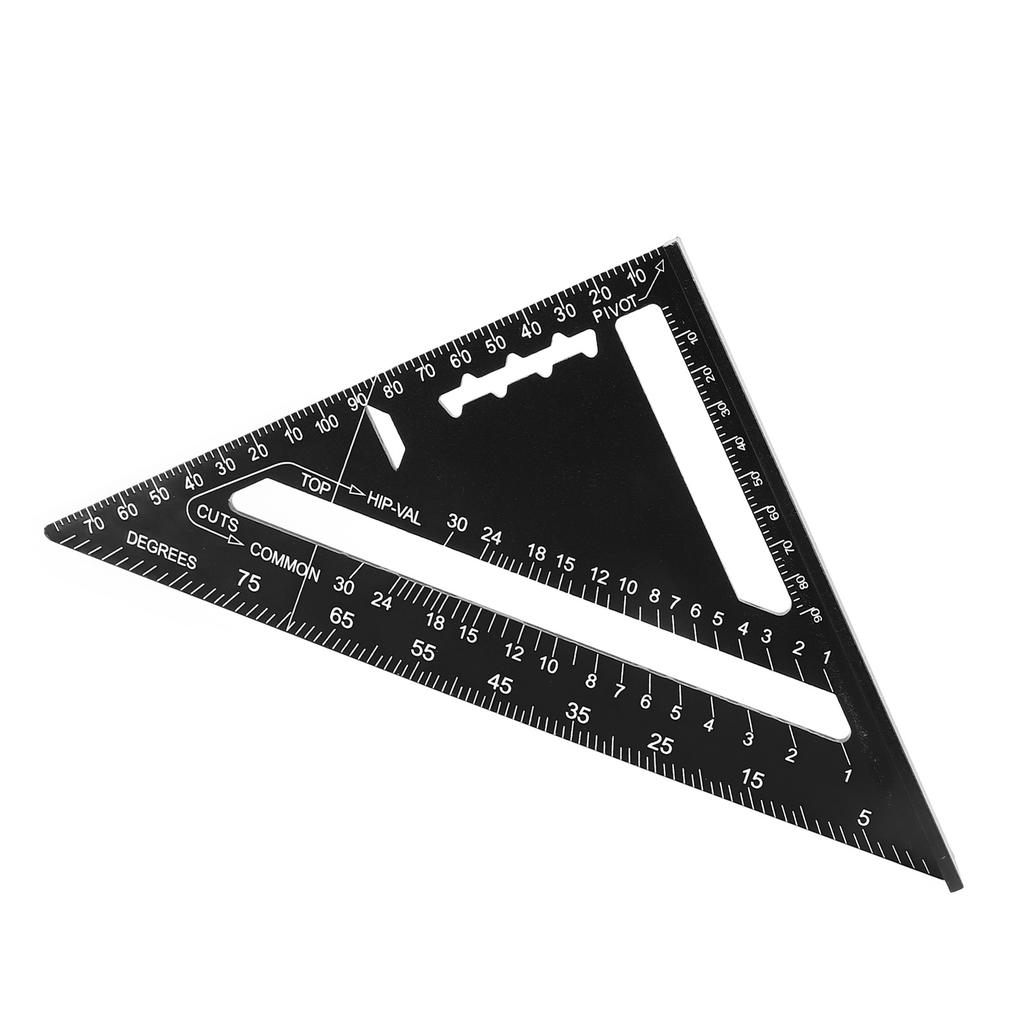 Triangle Ruler 7in Carpenter Square Aluminum 90 Degrees 45 Degrees Portable Woodworking Measuring