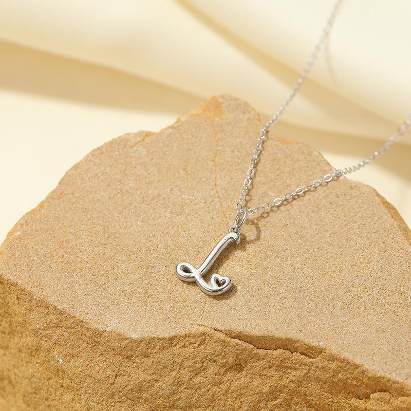 Banyan Tree S925 Silver English Letter Pendant Necklace - Simple, Elegant Style for Mother's Day