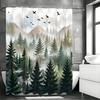 Misty Mountain Shower Curtain: Embrace the Serene Design, Soft Fabric, and Nature Vibes for Your Calm Bathroom