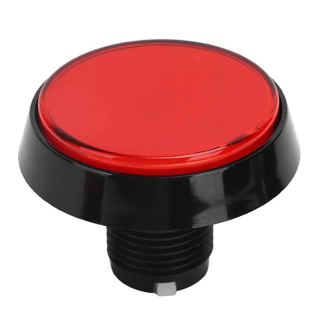 60mm Big Round Flat Button with LED Light 3‑Foot Switch for Crane Machine Game Console