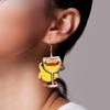 Unique Duck Dangle Earrings Fashionable Alloy Jewelry Duck Ear Pendants Perfect for Birthday and Theme Parties