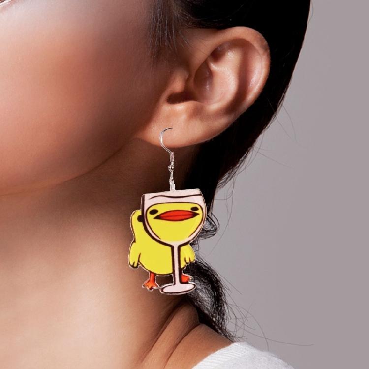 Unique Duck Dangle Earrings Fashionable Alloy Jewelry Duck Ear Pendants Perfect for Birthday and Theme Parties