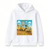 Kids Happy Birthday Construction Truck Hoodie Cartoon Excavator Skid Steer Print Pullover for Boys Girls Casual Party Sweatshirt