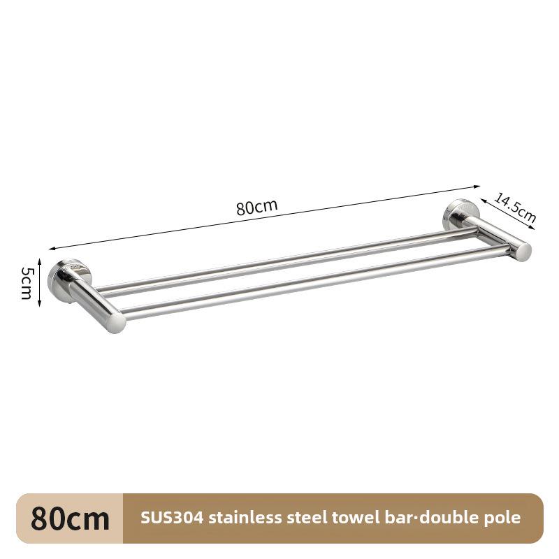 

Удлиненная и утолщенная вешалка для полотенец для ванной из нержавеющей стали 304 с вариантами одинарных и двойных стержней