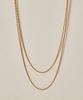 Novice Tokyo Overlap Chain Necklace 2 Set [Stainless] / Gold