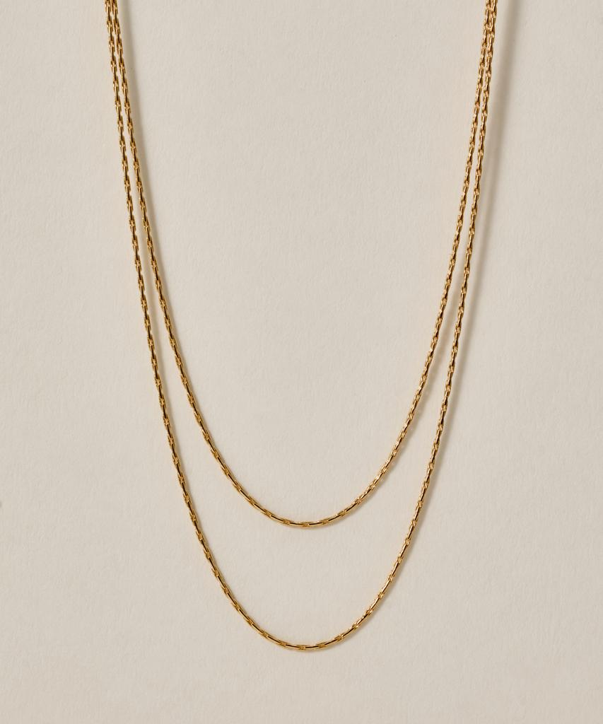 Novice Tokyo Overlap Chain Necklace 2 Set [Stainless] / Gold