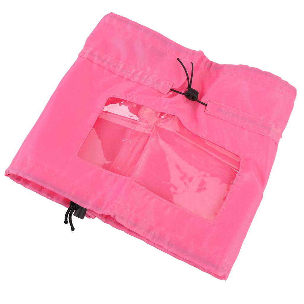 Bonetă de duș ajustabilă pentru câine, reutilizabilă, rezistentă la apă, protecție pentru urechile de deasupra capului animalului de companie, acoperire pentru baie, roșu trandafiriu