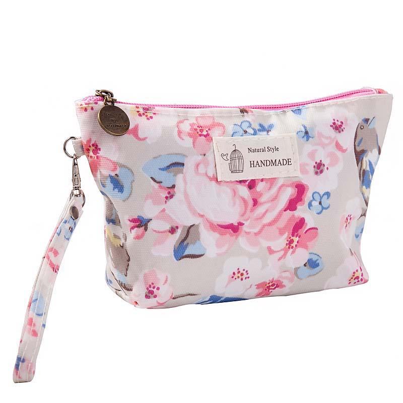 Waterproof Printed Makeup & Toiletry Travel Bag with Zipper for Women