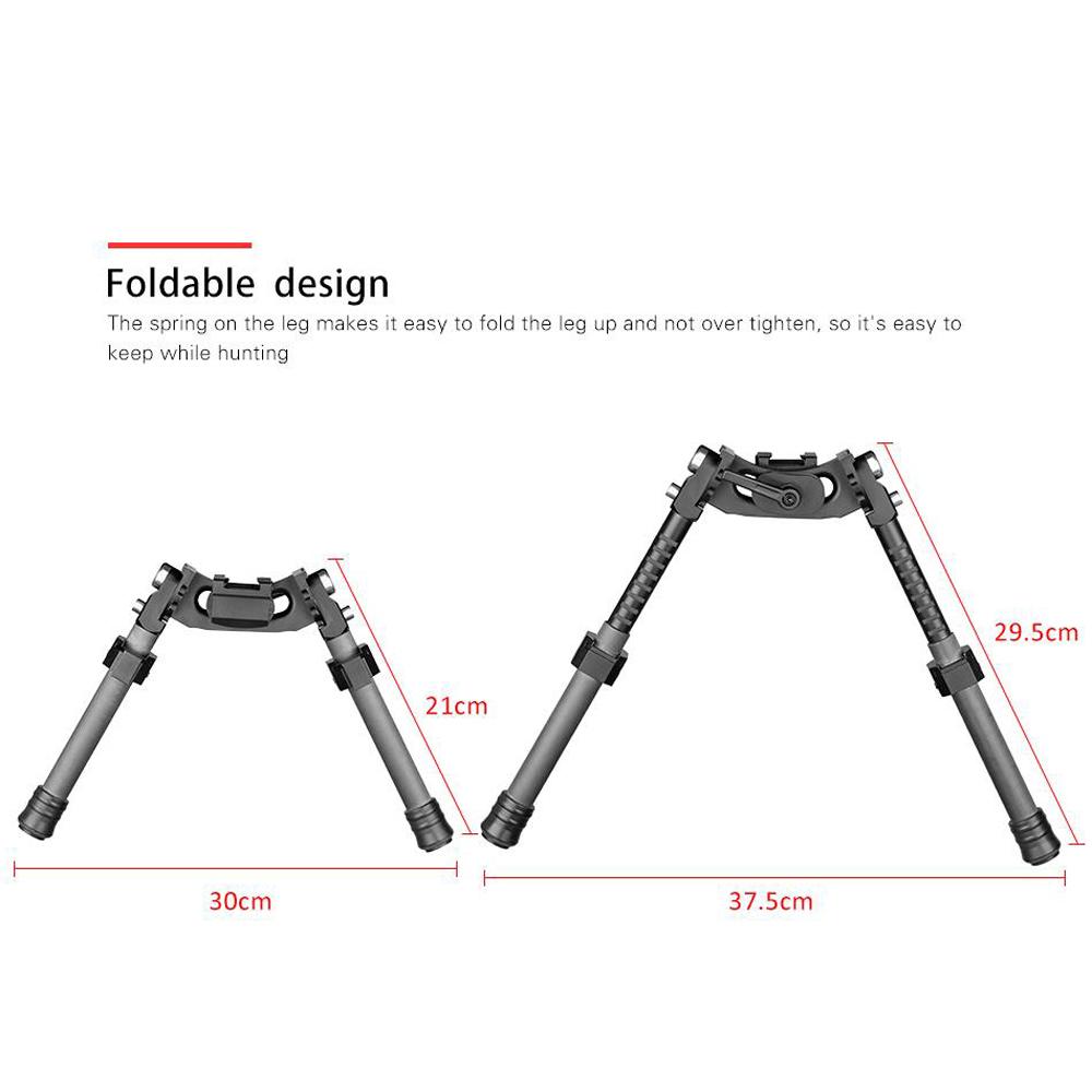 Bipiede Tattico In Fibra Di Carbonio Con Sgancio Rapido Per Slitte Picatinny 20mm - Leggero E Stabile - Foto 12