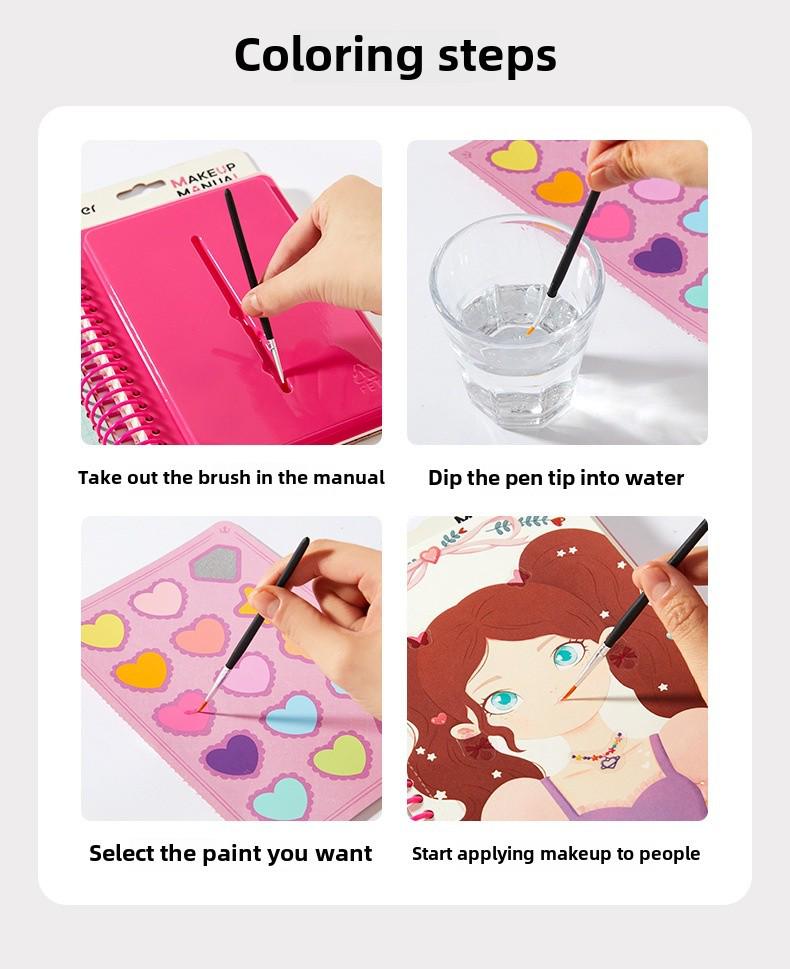 Samolepky s princeznou z fantazie Milu: Ručně malované převlékání a DIY umění pro malé holčičky