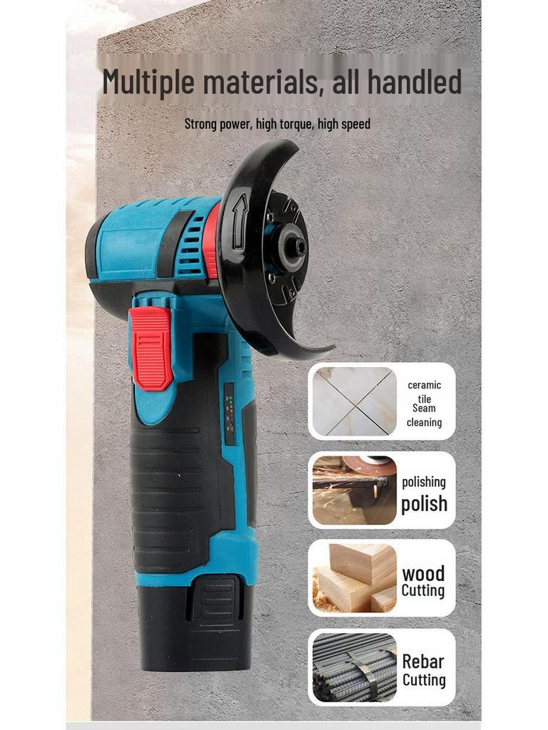 Mini Lithium-ion Handheld Angle Grinder - Multi-function Electric Polishing and Cutting Tool