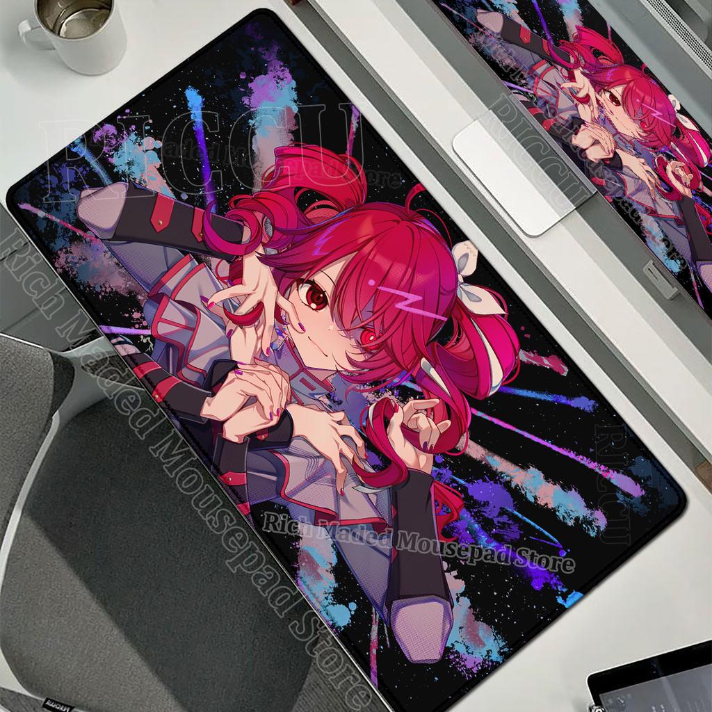 Anime Girl Gaming Mouse Pad K-Kasane Teto Large Mousepad LockEdge Computer Keyboard Tablepad XXL Desk Mat E-Sports Gaming Pads