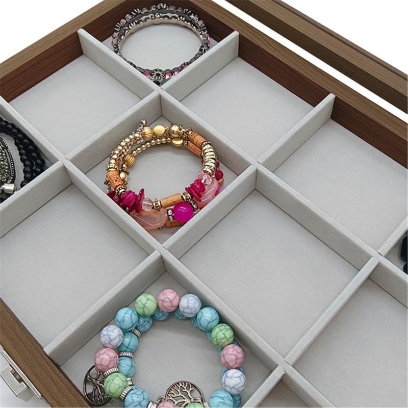 Secure Lockable Organizers Beautiful Jewelry Presentation Box Display Holder for Secure and Tidy Storage