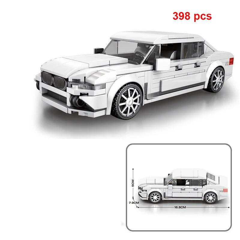 City Technical Car Speed  Racing Car Building Blocks Sports Police Car Pick Up MOC Creative Vehicle Toys